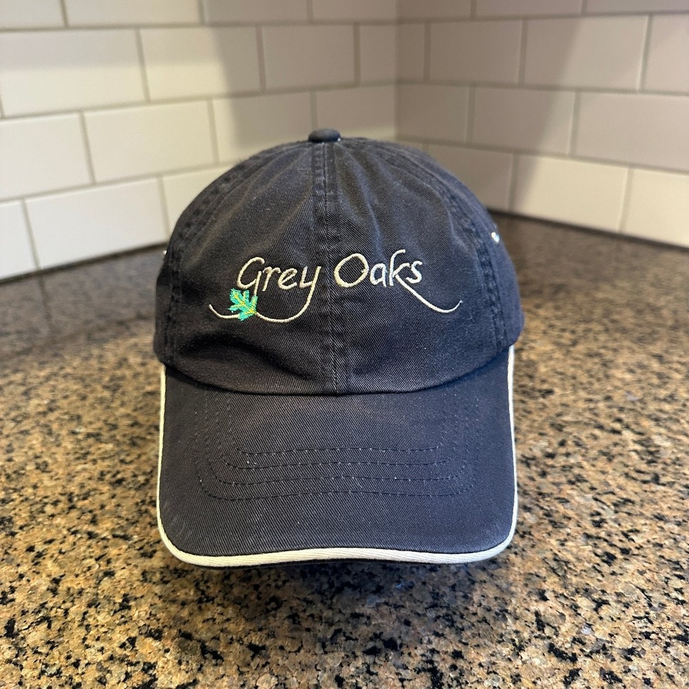 Grey Oaks Imperial Golf Baseball Cap Men's Adjustable Navy White Embroidered Hat
